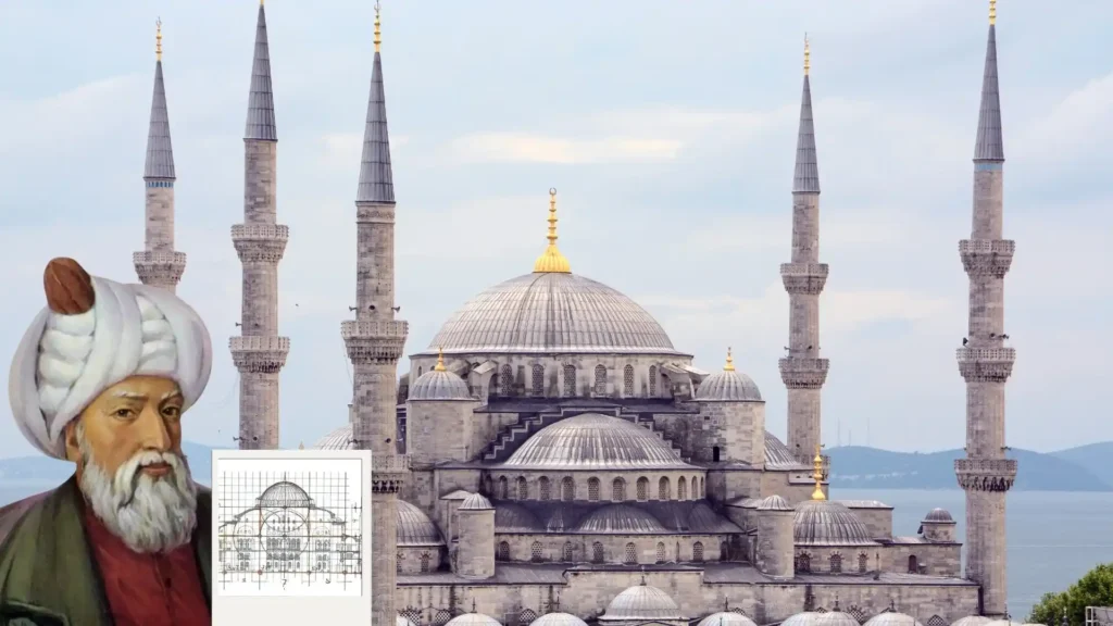 sedefkar mehmet ağa and blue mosque