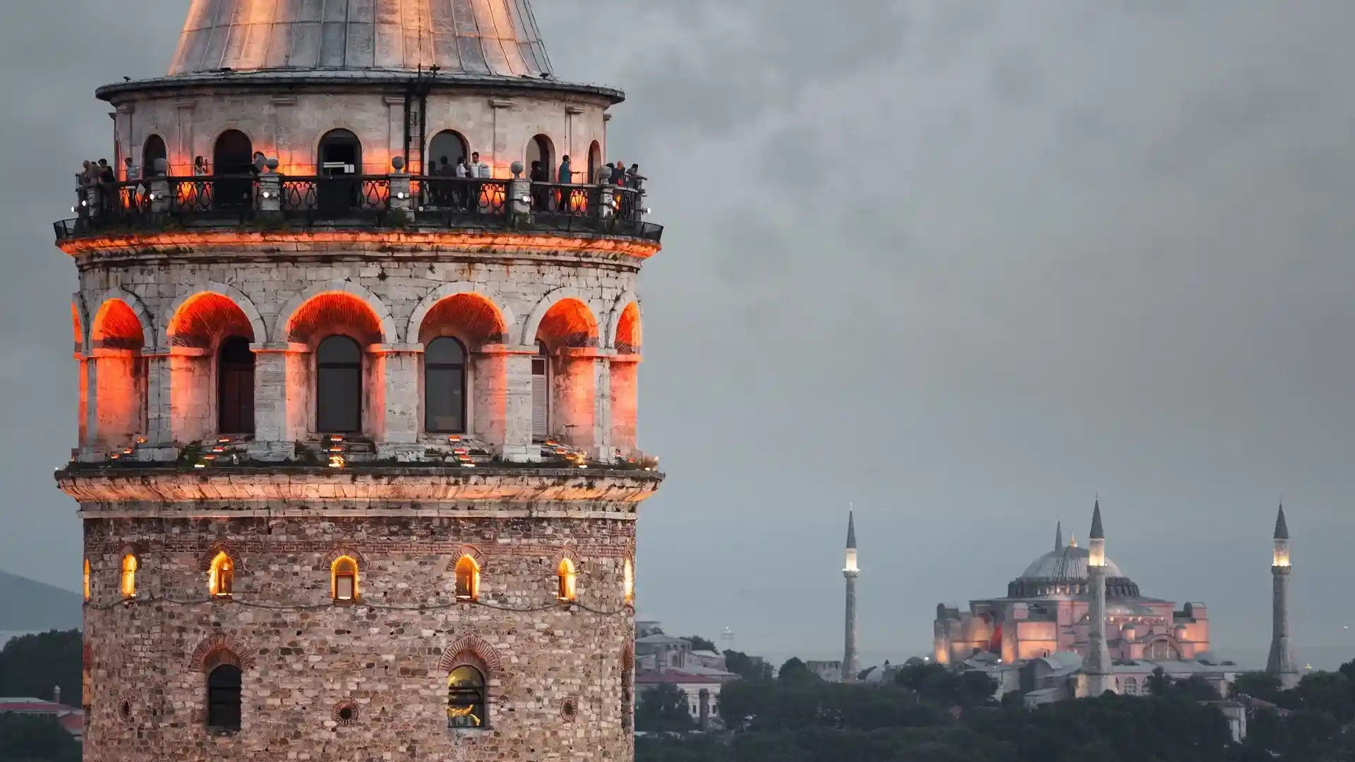 night at galata tower