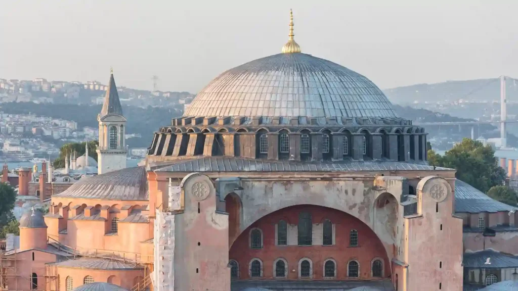 hagiasophia with istanbul view