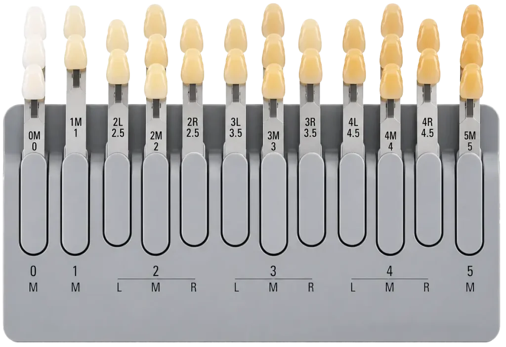 zirconium crown shade selection tone palette